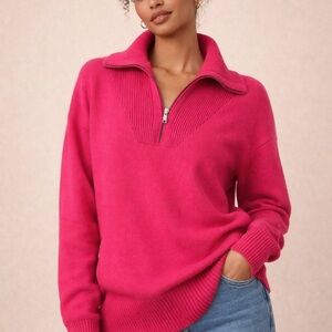 Tahari Fuchsia Cowl Neck Sweater